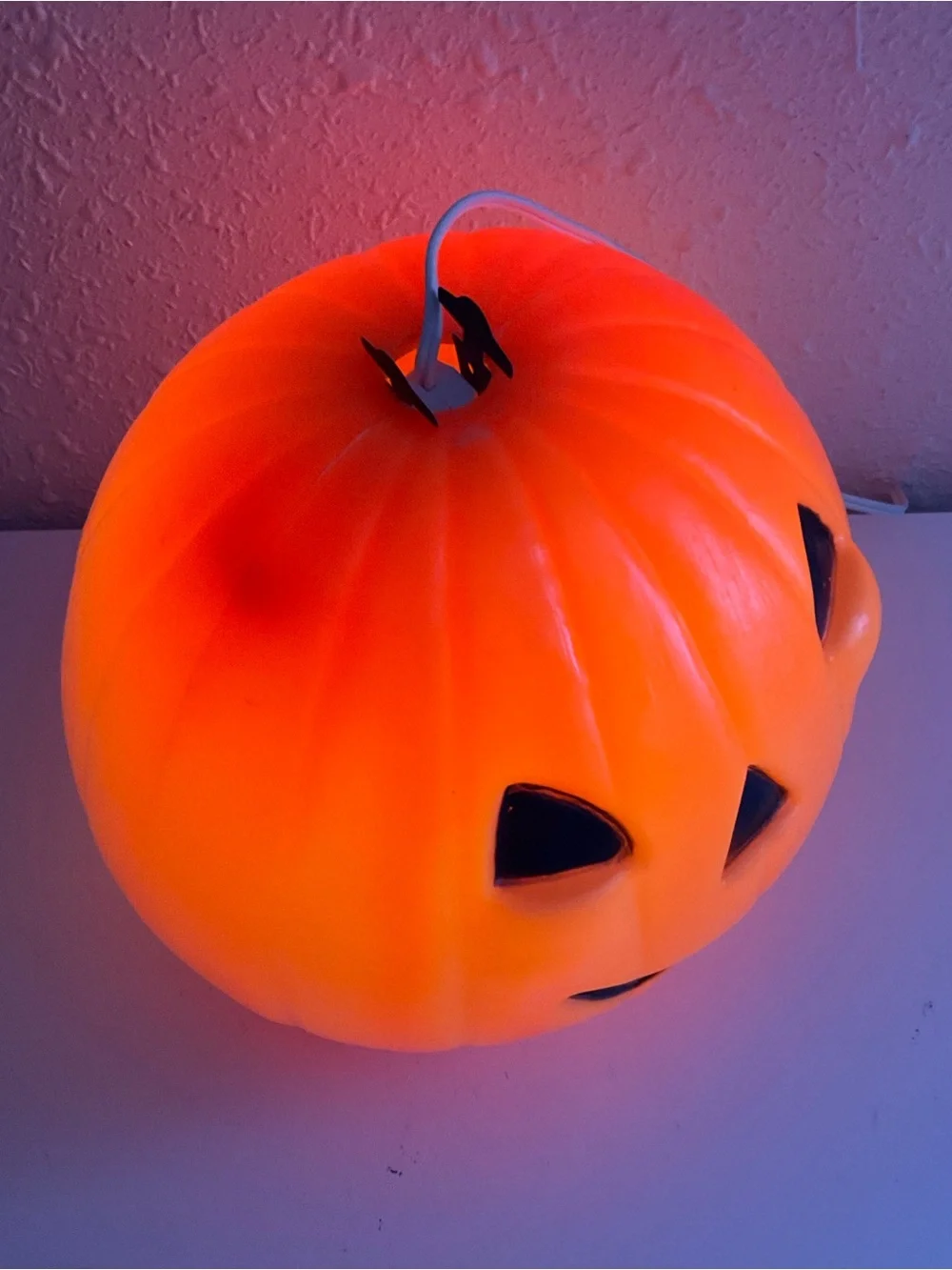 Vintage Halloween Pumpkin Blow Mold Jack O' Lantern light